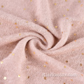 Tessuto Hacci in velluto lavorato a maglia in poliestere rayon con stampa lamina
